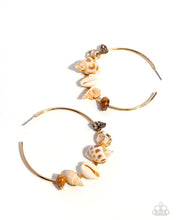 Load image into Gallery viewer, Seashell Sonnet - Gold hoop earring June 2025 LOP E095