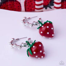 Load image into Gallery viewer, Strawberry Picnic - Red Hoop earring APRIL 2026 LOP G053