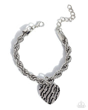 Load image into Gallery viewer, 2 pc SET: Striped Selfie - Black - necklace + Bracelet APRIL 2026 LOP G053