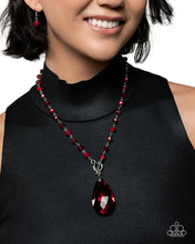 Load image into Gallery viewer, TEARDROP TALE - RED NECKLACE OCT 2025 LOP C003