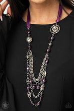 Load image into Gallery viewer, All The Trimmings - Purple NECKLACE A040