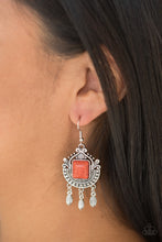 Load image into Gallery viewer, Open Pastures - Orange earring 1602
