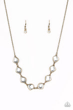 Load image into Gallery viewer, $2 pc SET: The Imperfectionist - Brass necklace + bracelet Perfect Imperfection - Brass E094