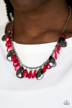 Load image into Gallery viewer, Hurricane Season - red gunmetal necklace 880