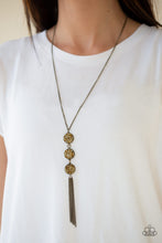 Load image into Gallery viewer, Triple Shimmer - Brass necklace 885