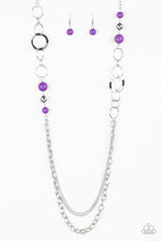 Load image into Gallery viewer, Modern Motley - Purple Necklace 825/955