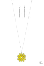 Load image into Gallery viewer, Spin Your PINWHEELS - Yellow necklace 516