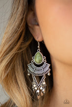 Load image into Gallery viewer, Vintage Vagabond - Green earring 920