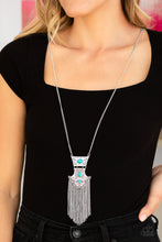 Load image into Gallery viewer, Totem Tassel - Blue necklace 946