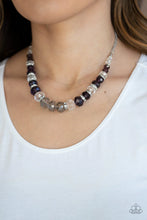 Load image into Gallery viewer, Distracted by Dazzle - Purple necklace 851