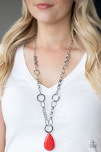 Load image into Gallery viewer, Recycled Refinement - Red necklace 991
