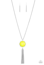 Load image into Gallery viewer, Prismatically Polygon - Yellow necklace 589