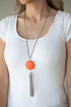 Load image into Gallery viewer, Prismatically Polygon - Orange necklace 970
