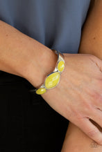 Load image into Gallery viewer, Next Stop, Olympus! - Yellow cuff bracelet 2153