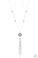 Load image into Gallery viewer, Tasseled Treasure - Pink necklace 2145