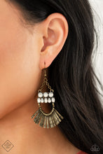 Load image into Gallery viewer, A FLARE For Fierceness - Brass earring 2102