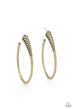 Load image into Gallery viewer, Fully Loaded - Brass hoop earring E060