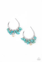 Load image into Gallery viewer, Gorgeously Grounding - Blue hoop earring 1636