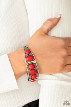 Load image into Gallery viewer, 2 pc SET: Leave Her Wild - Red necklace plus Southern Splendor red bracelet 778