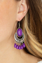 Load image into Gallery viewer, Prairie Flirt - Purple earring 698