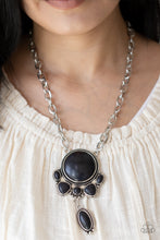 Load image into Gallery viewer, Geographically Gorgeous - Black Necklace plus matching bracelet 2236