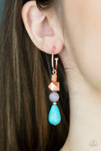 Load image into Gallery viewer, Boulevard Stroll - Copper hoop earring F018