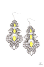Load image into Gallery viewer, Flamboyant Frills - Yellow earring 731