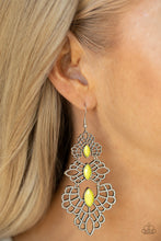Load image into Gallery viewer, Flamboyant Frills - Yellow earring 731