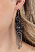 Load image into Gallery viewer, Eastern Elegance - Black earring C023F