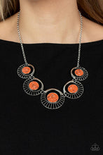 Load image into Gallery viewer, Elliptical Effervescence - Orange Necklace B124
