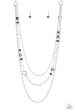 Load image into Gallery viewer, Starry-Eyed Eloquence - Purple necklace B128
