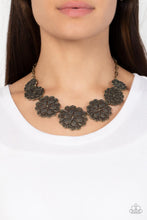 Load image into Gallery viewer, Basketful of Blossoms - Brass necklace C023B