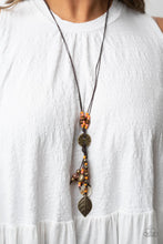 Load image into Gallery viewer, Knotted Keepsake - Orange necklace B107
