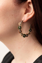 Load image into Gallery viewer, Growth Spurt - Green hoop earring B122