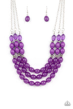 Load image into Gallery viewer, Coastal Cruise - Purple necklace plus matching Bracelet Coastal Coastin - Purple 1787
