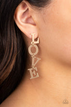 Load image into Gallery viewer, L-O-V-E - Gold earring B094