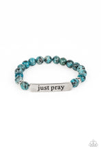 Load image into Gallery viewer, Just Pray - Blue bracelet D063
