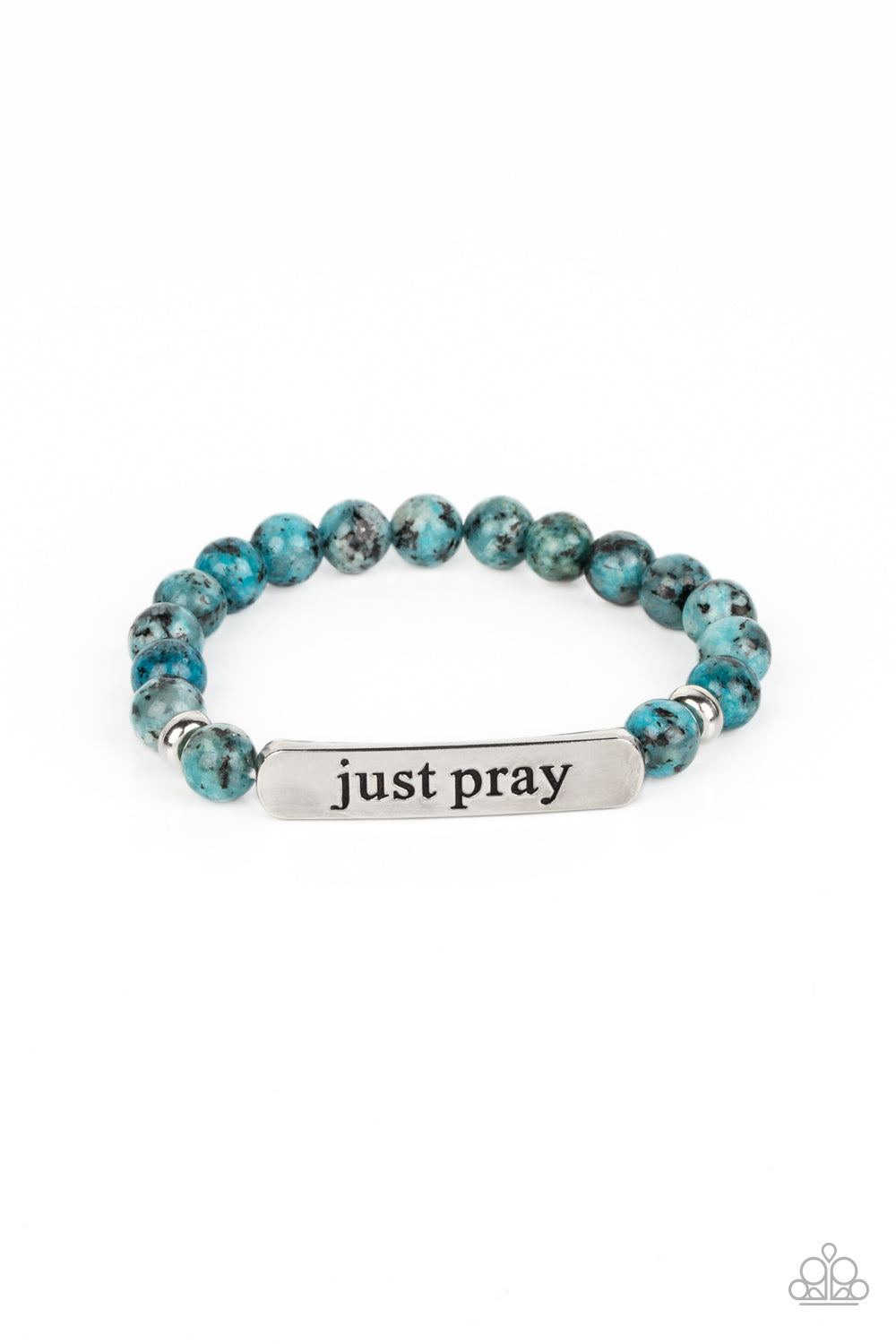 Just Pray - Blue bracelet D063
