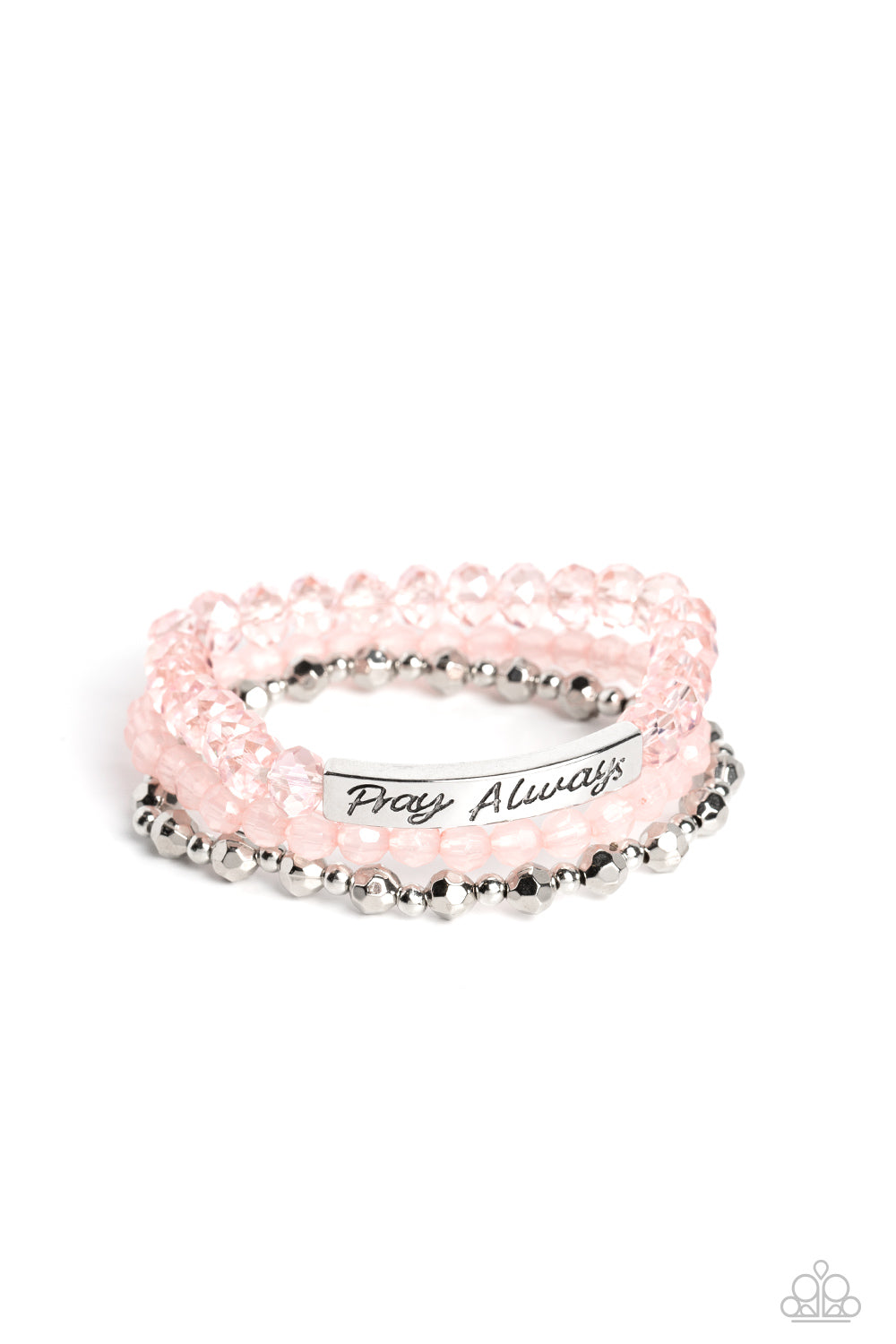 Pray Always - Pink bracelet D007