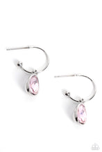 Load image into Gallery viewer, Teardrop Tassel - Pink hoop earring B127