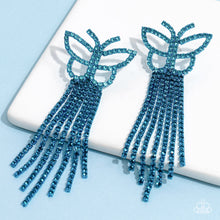 Load image into Gallery viewer, Billowing Butterflies - Blue earring JULY LOP D083