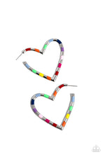 Load image into Gallery viewer, Striped Sweethearts - Multi hoop earring A039