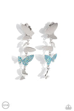 Load image into Gallery viewer, Flying Flashy - Blue clip-on earring B054
