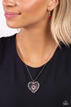 Load image into Gallery viewer, Flirting Ferris Wheel - Red necklace A087