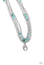 Load image into Gallery viewer, Seize the Stacks - Blue lanyard necklace A067
