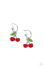Load image into Gallery viewer, Cherry Caliber - Red hoop earring A064