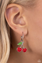 Load image into Gallery viewer, Cherry Caliber - Red hoop earring A064