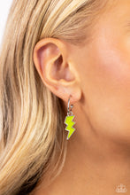 Load image into Gallery viewer, Lightning Limit - Green hoop earring A035