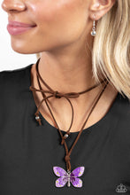 Load image into Gallery viewer, Winged Wanderer - Purple necklace A096
