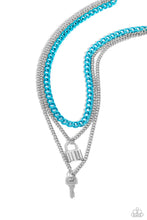 Load image into Gallery viewer, Locked Labor - Blue necklace E009